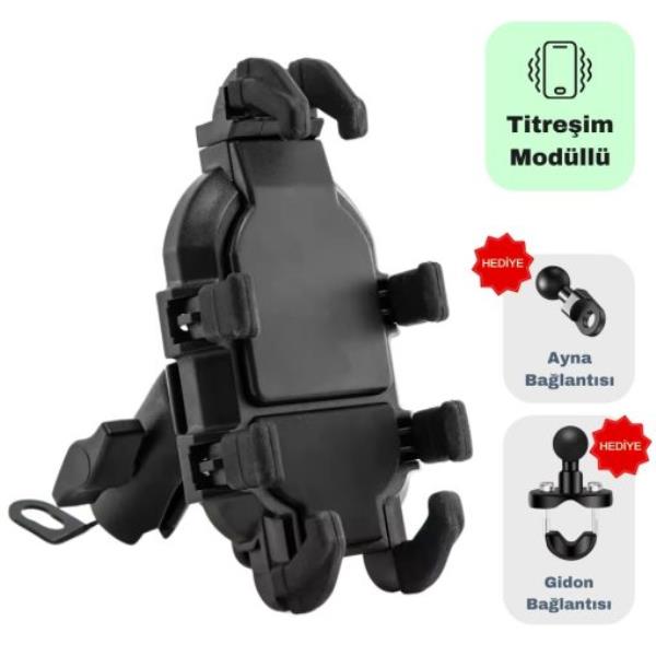 TANYU FP400 Titres?im Engelleyicili Tu?m Motosikletlere Uyumlu Telefon Tutucu